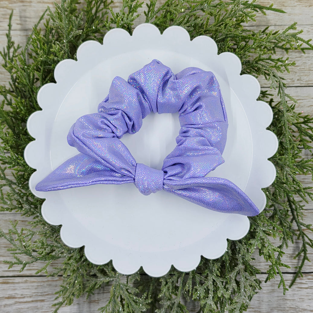 Purple Holo Swim Scrunchie