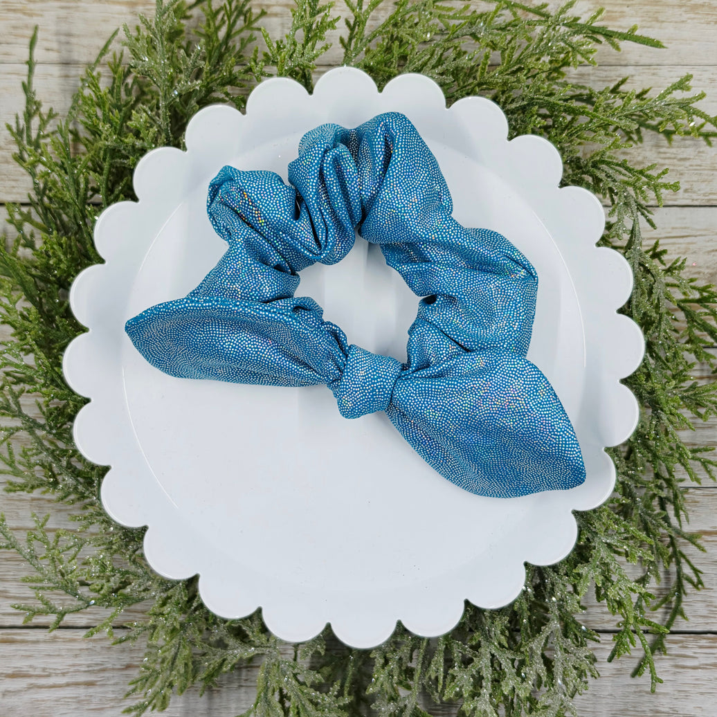 Blue Holo Swim Scrunchie