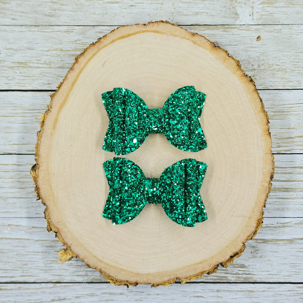 Emerald Glitter Piggies