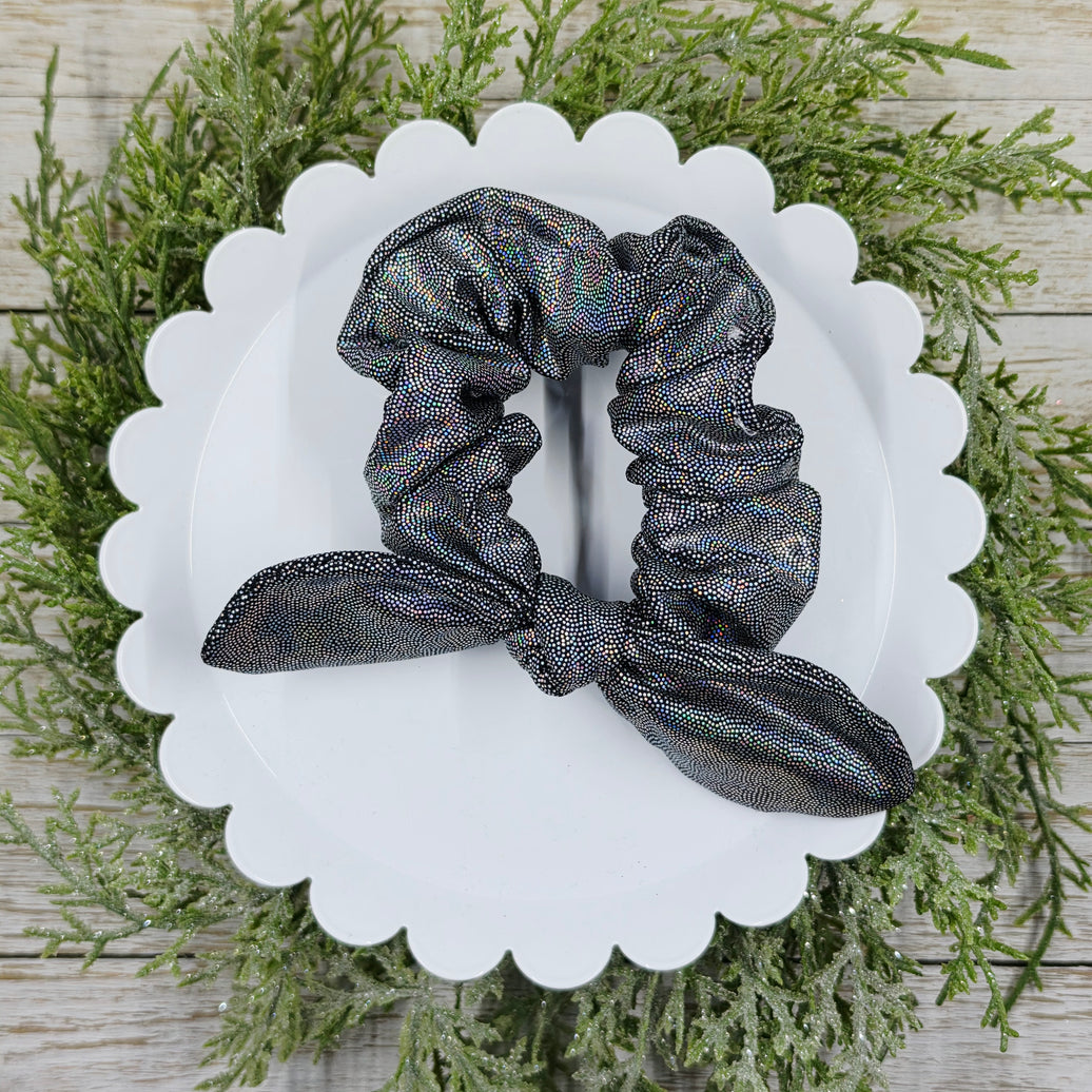 Black Holo Swim Scrunchie