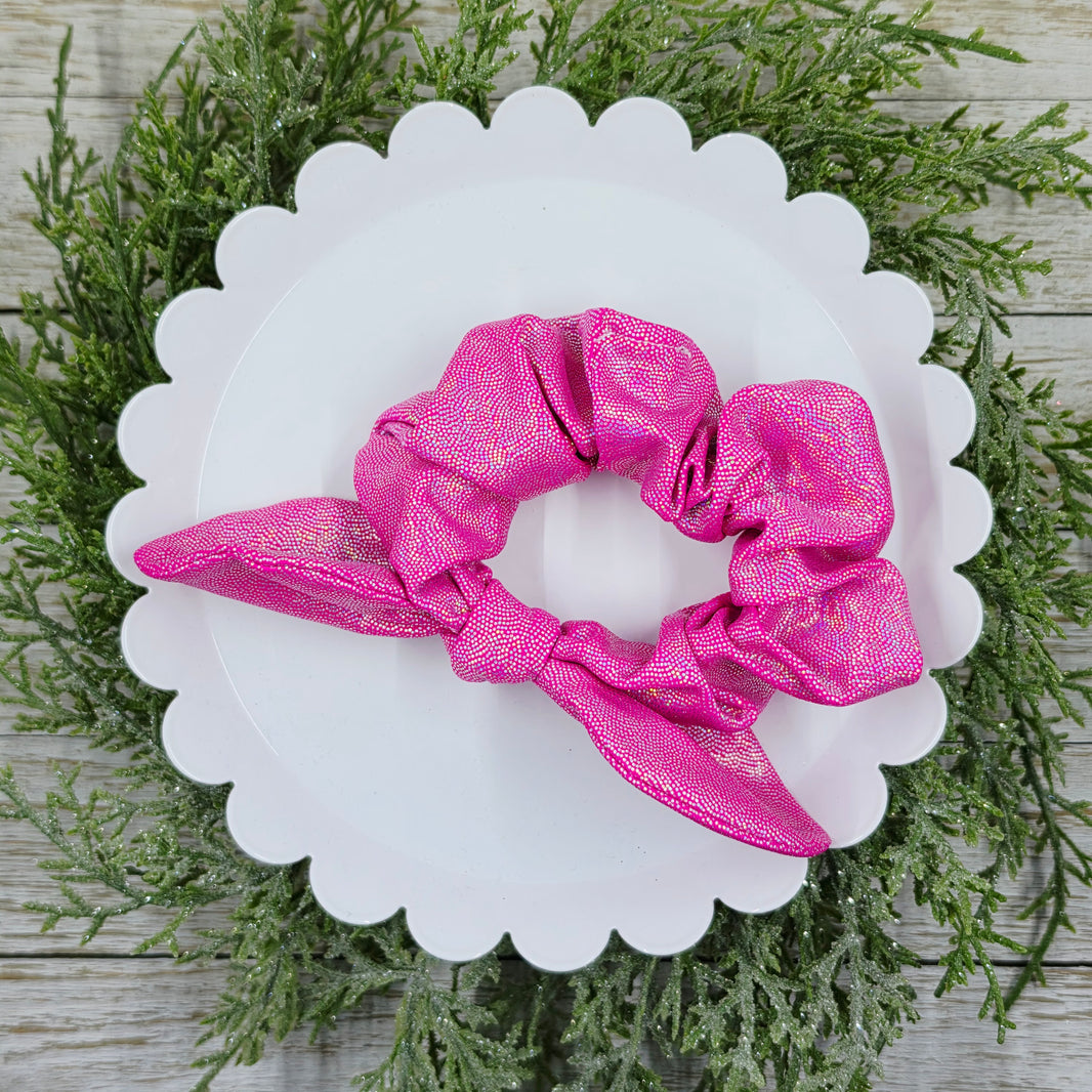 Pink Holo Swim Scrunchie