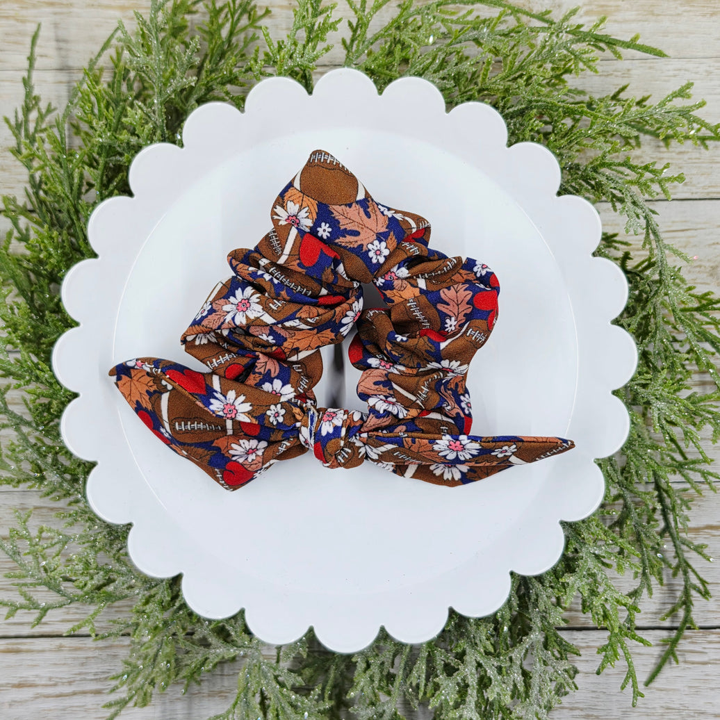 Football Flowers Scrunchie