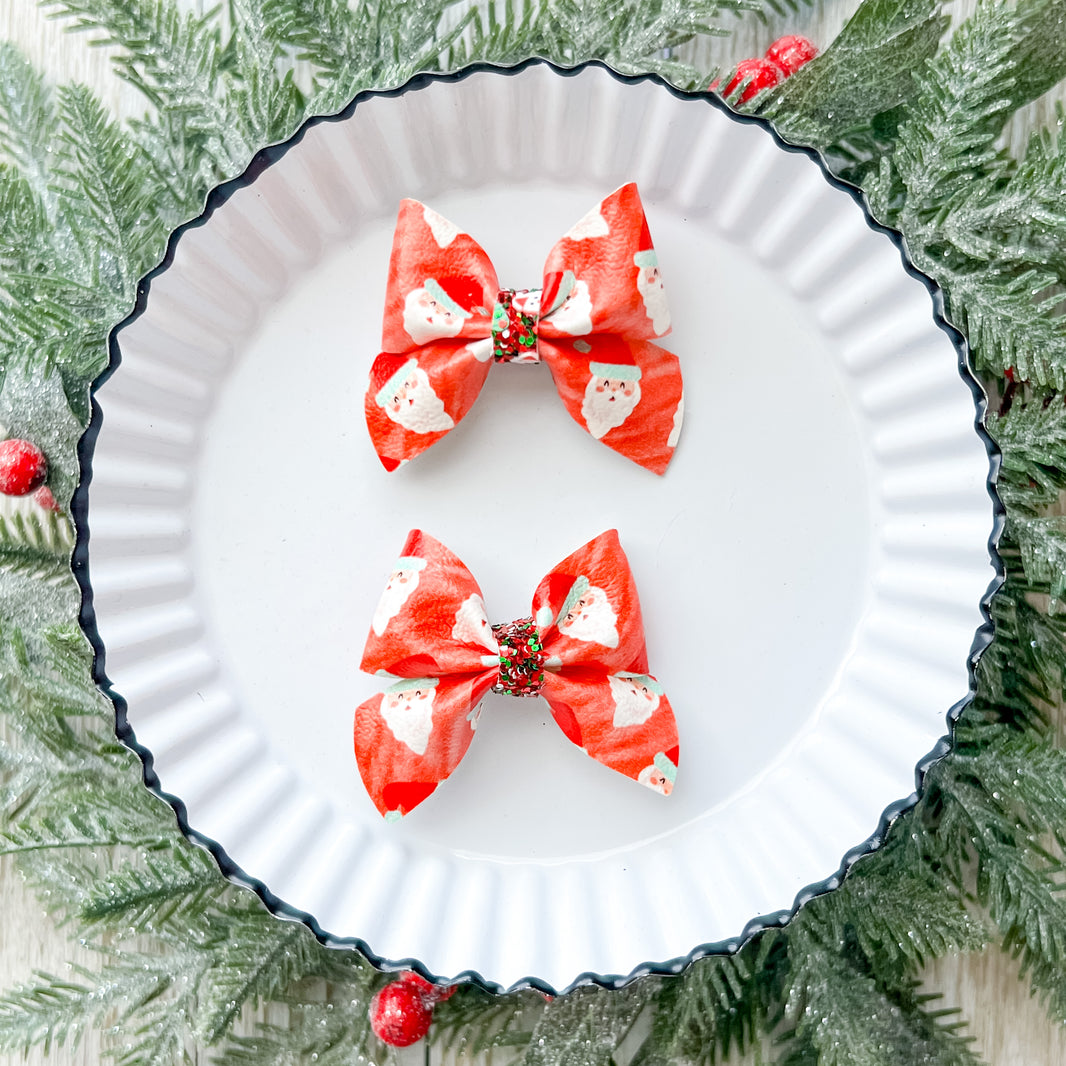 Watercolor Santa Itty Bitty Piggies