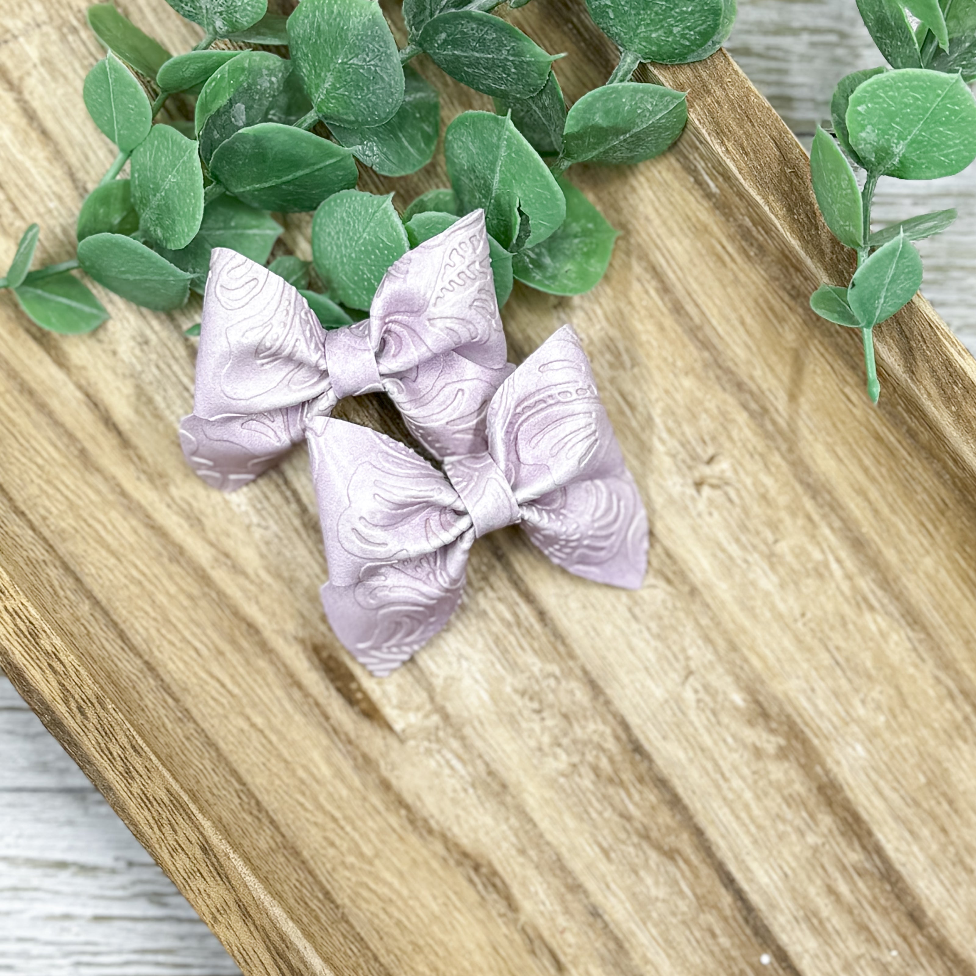 Pastel Purple Embossed Itty Bitty Piggies
