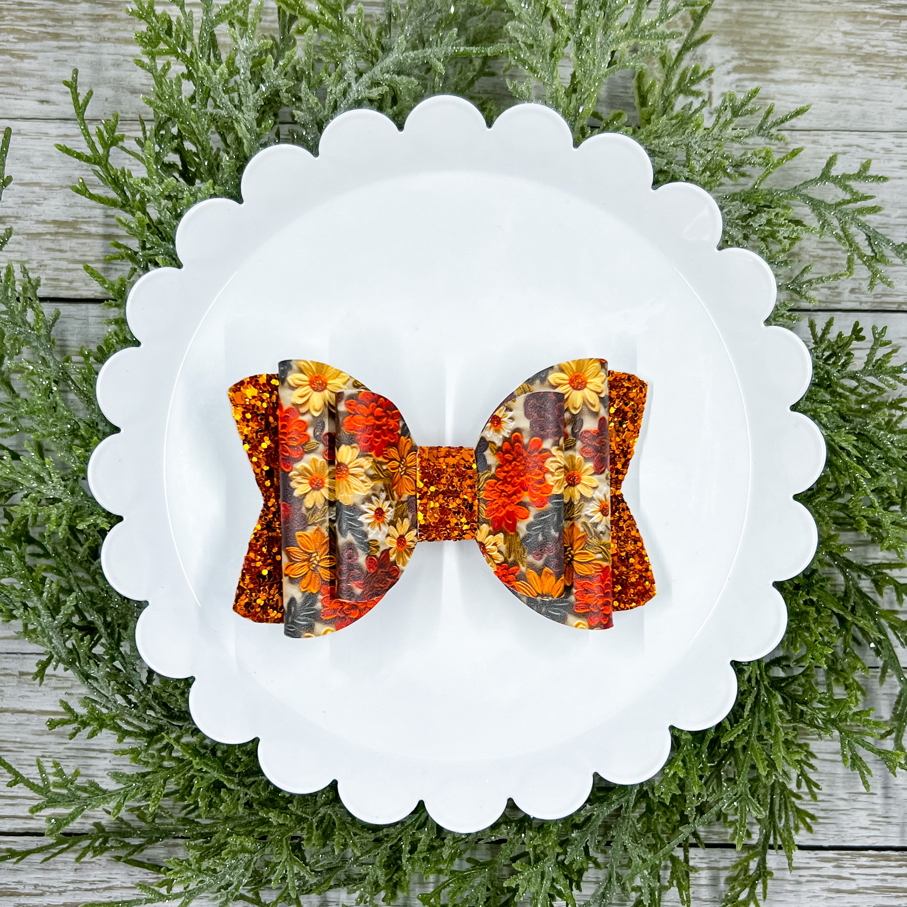 Embroidered Fall Flowers