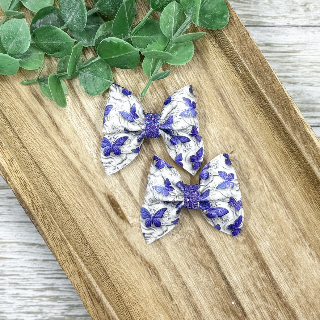 Purple Butterflies Itty Bitty Piggies