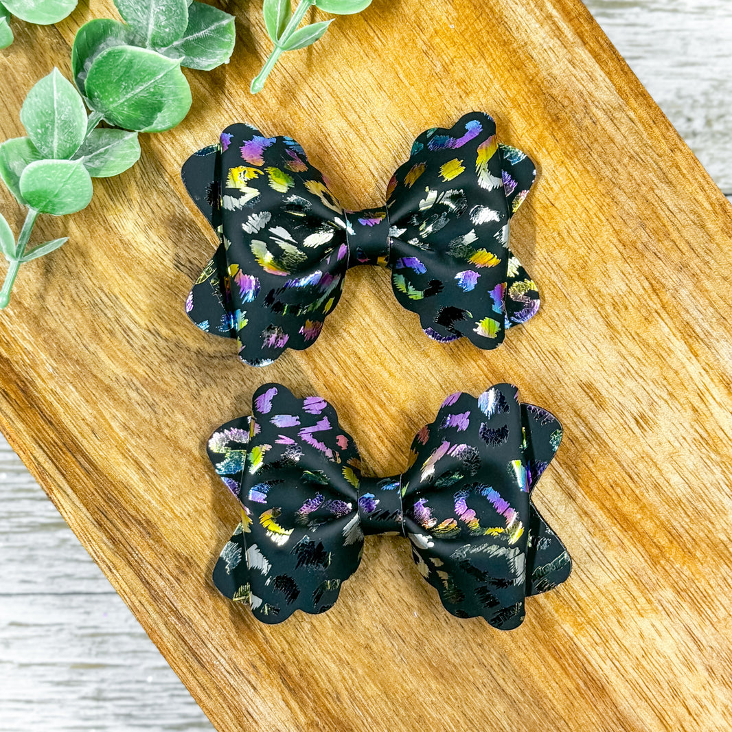 Rainbow Metallic Leopard Piggies