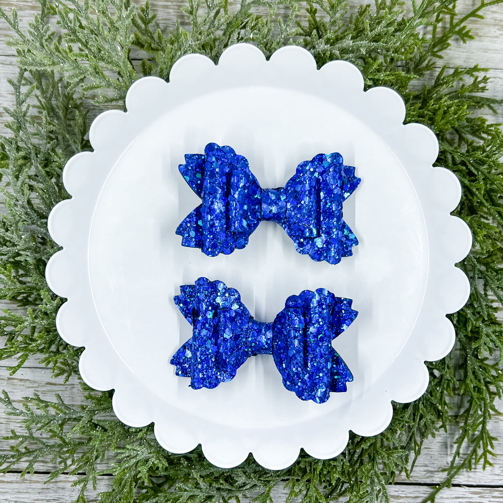 Blue Glam Glitter Piggies