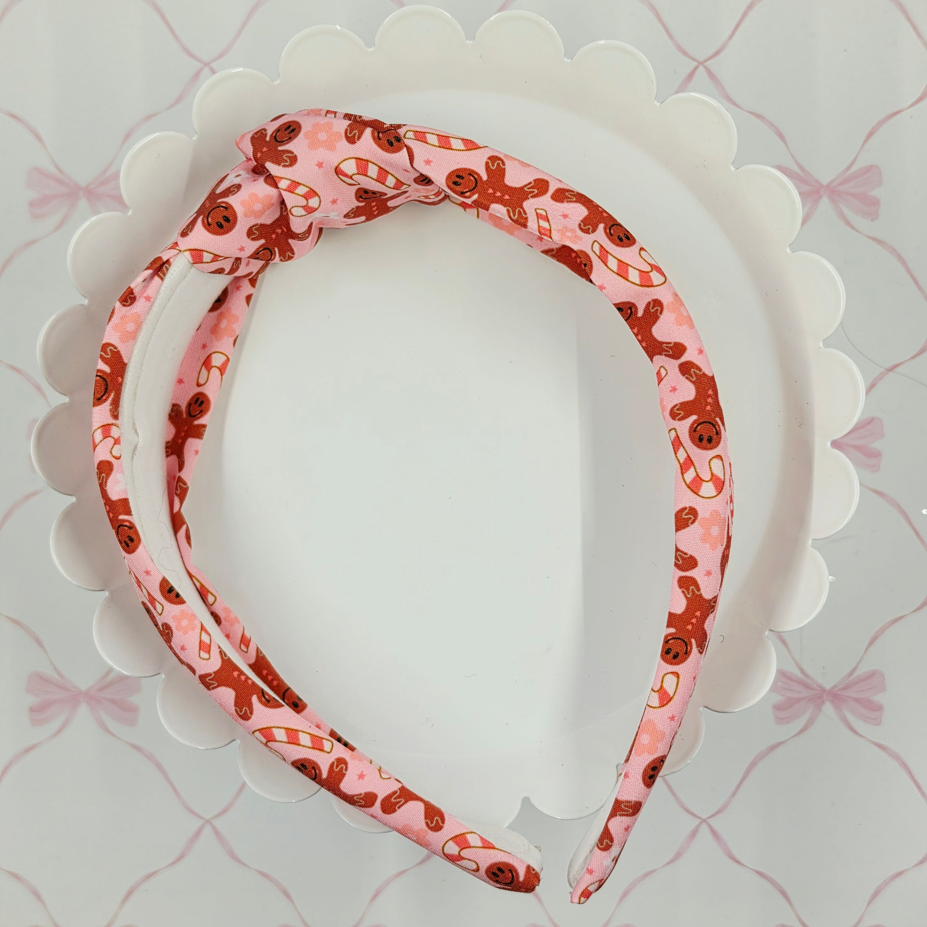 Pink Gingerbread Knotted Headband