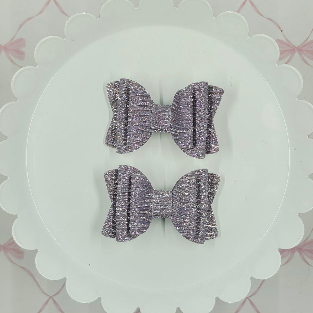 Purple Wave Glitter Mini Piggies