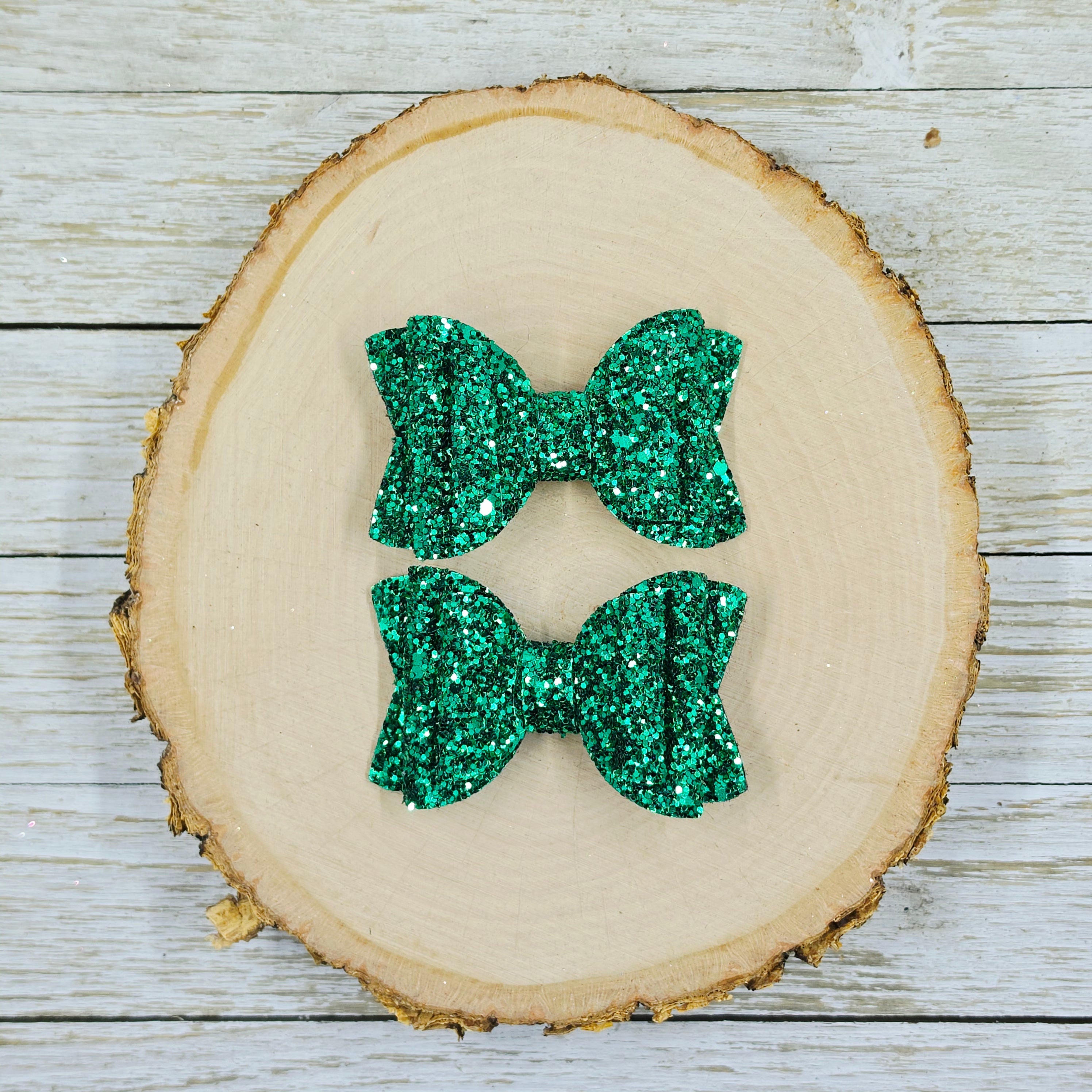 Emerald Glitter Piggies