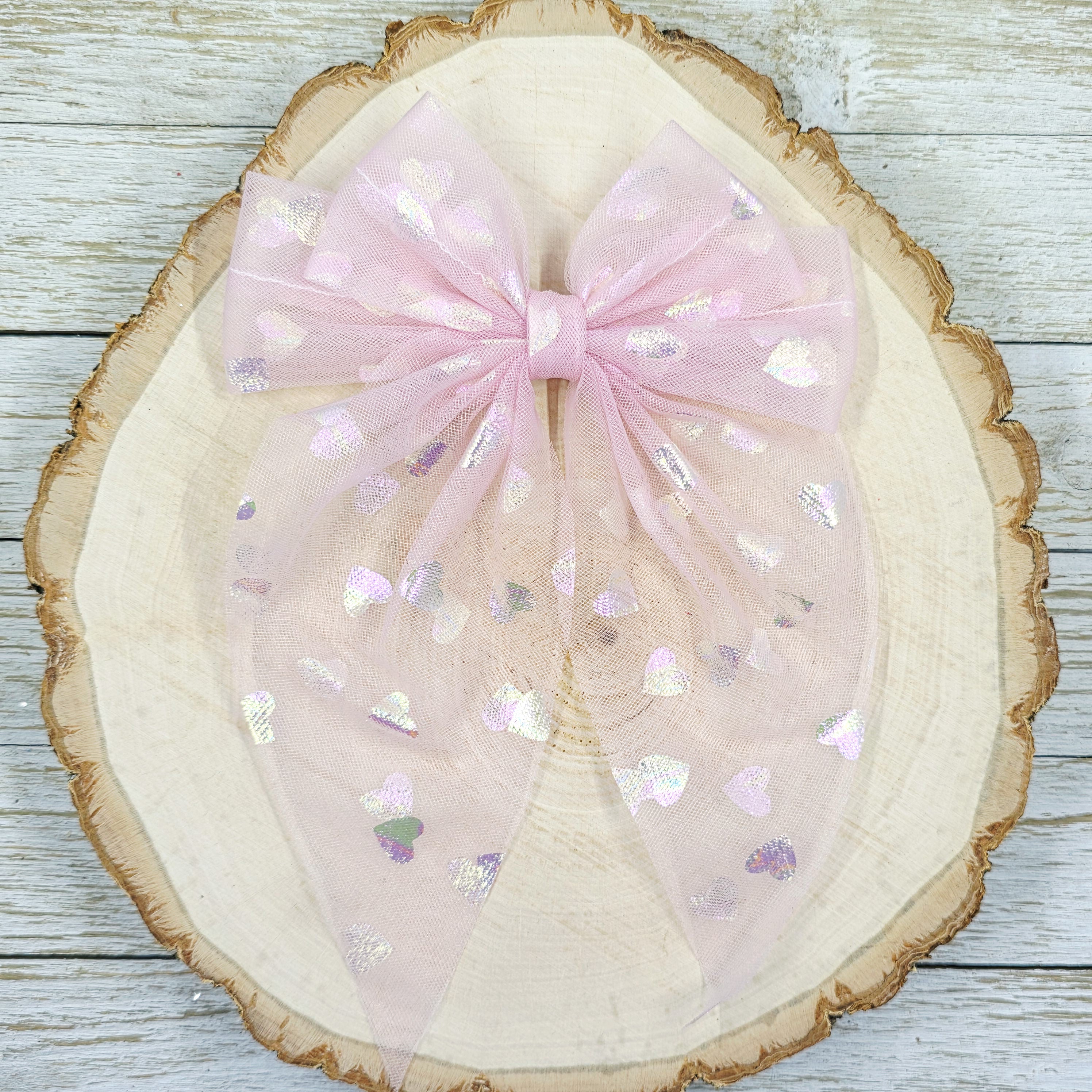 Pink Heart Tulle
