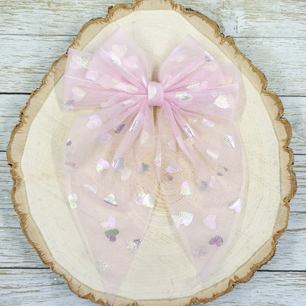 Pink Heart Tulle