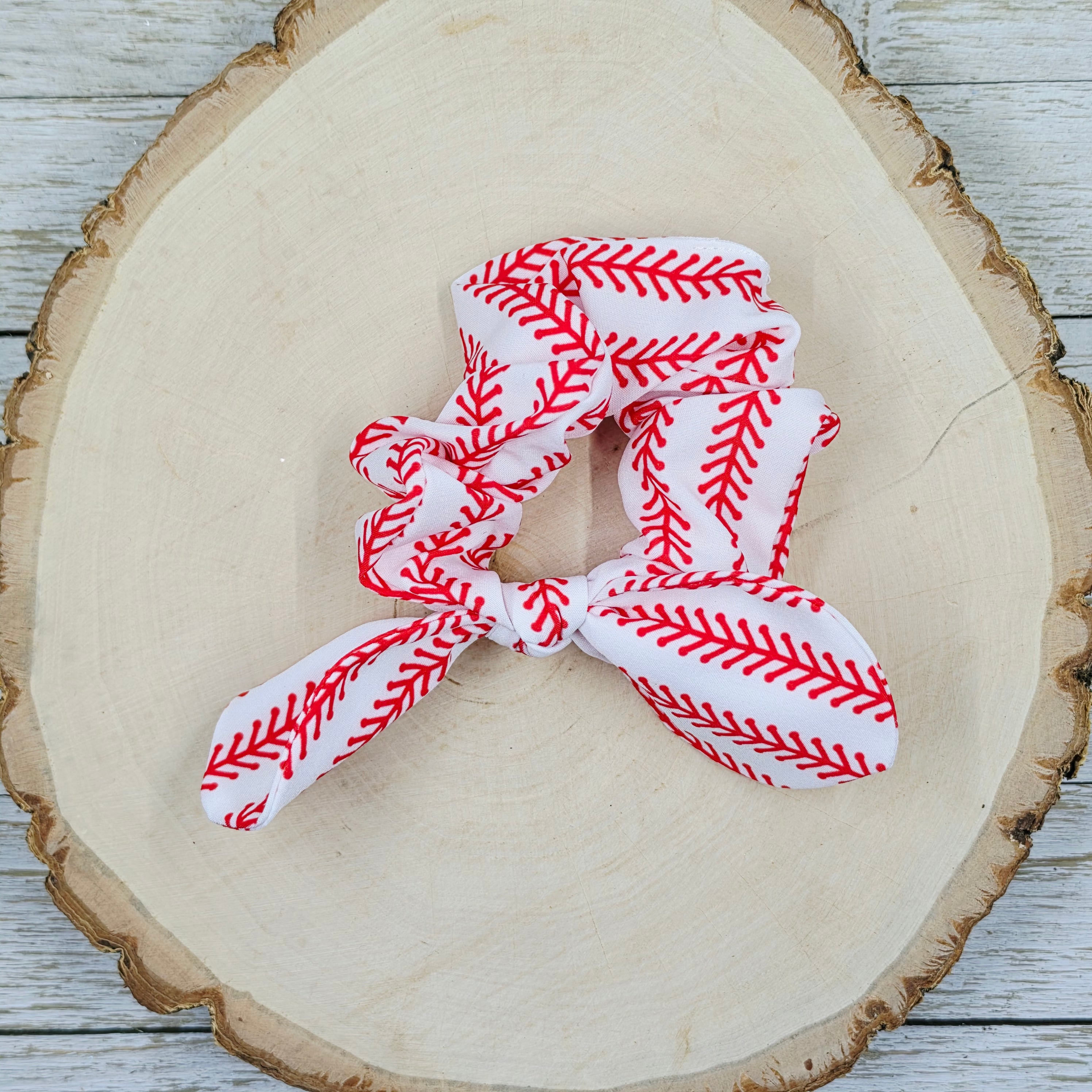 Baseball Stitches Scrunchie