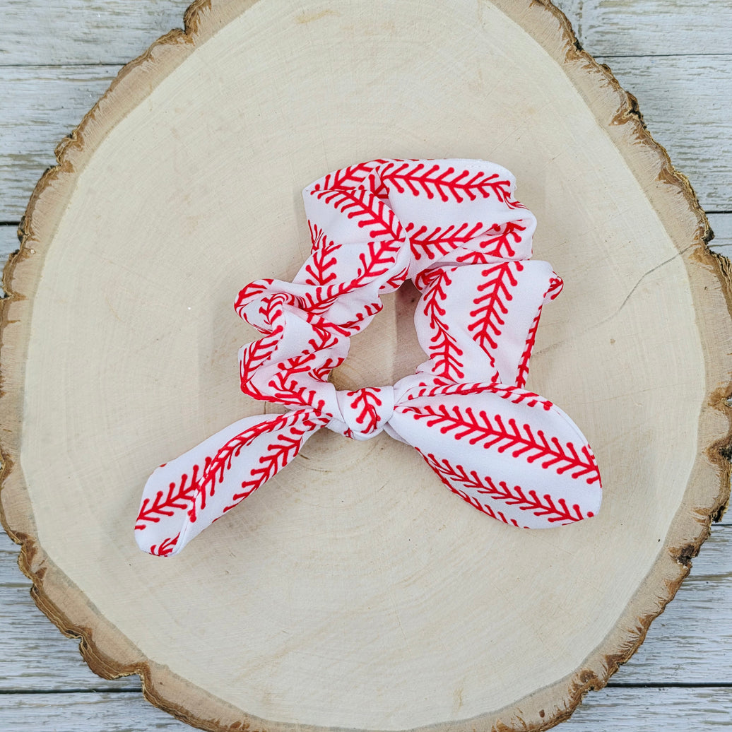 Baseball Stitches Scrunchie