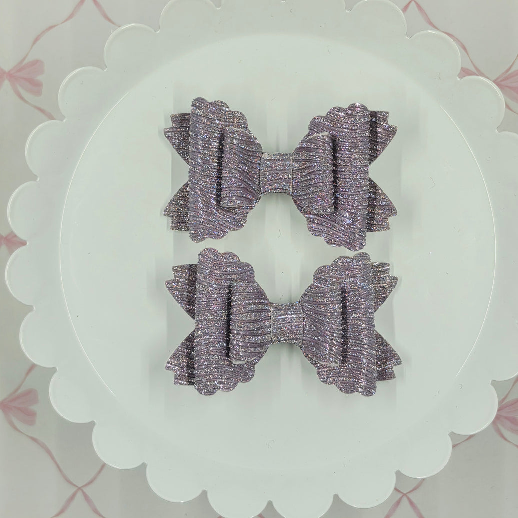 Purple Wave Glitter Piggies