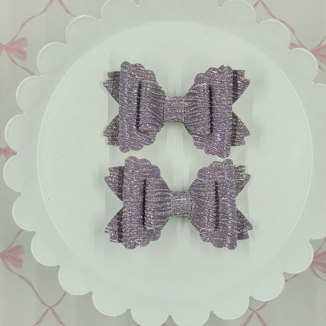 Purple Wave Glitter Piggies