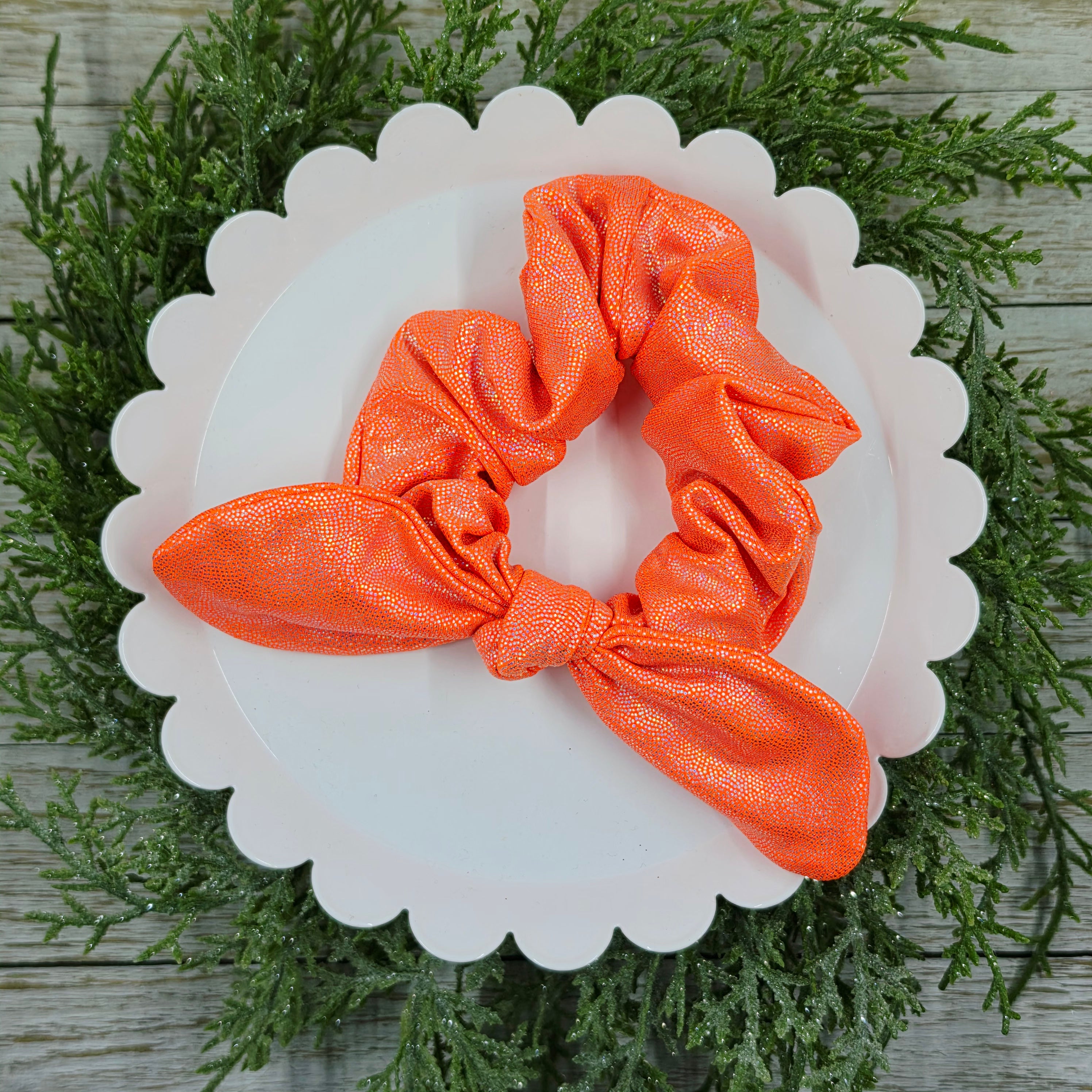 Orange Holo Swim Scrunchie