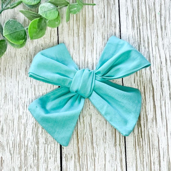 Turquoise Cotton Hand-tied