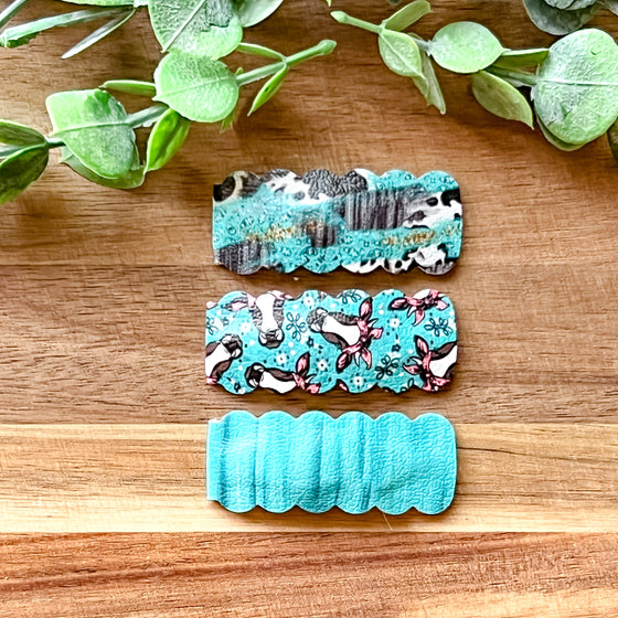 Teal Bessie Snap Clips