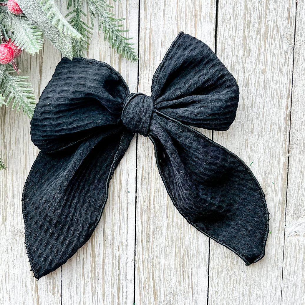 Black Waffle Knit Fable (XL)